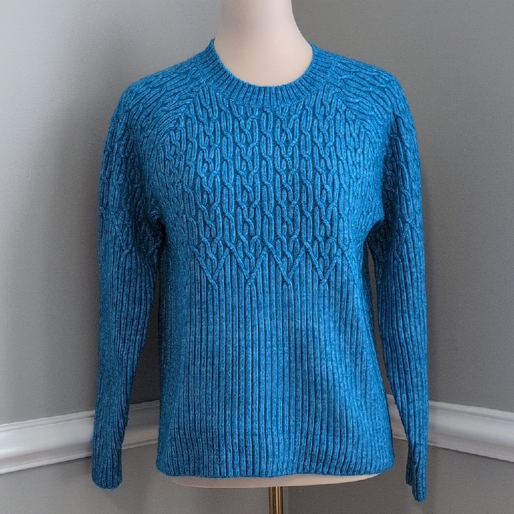 NWOT Bright Blue Cable Knit Sweater